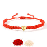 El Regalo Red Ethnic Rakhi Dori Unisex Rakhi-Adults - L letter