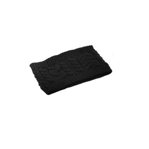 El Regalo Knitted Headwrap Acrylic Headband Ear Warmer Hair Muffs Band Winter Designer For Unisex (Black)