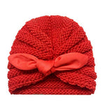El Regalo Kid's Wool Turban Bow Cap (Earheadband_Red_0 Months-6 Months)