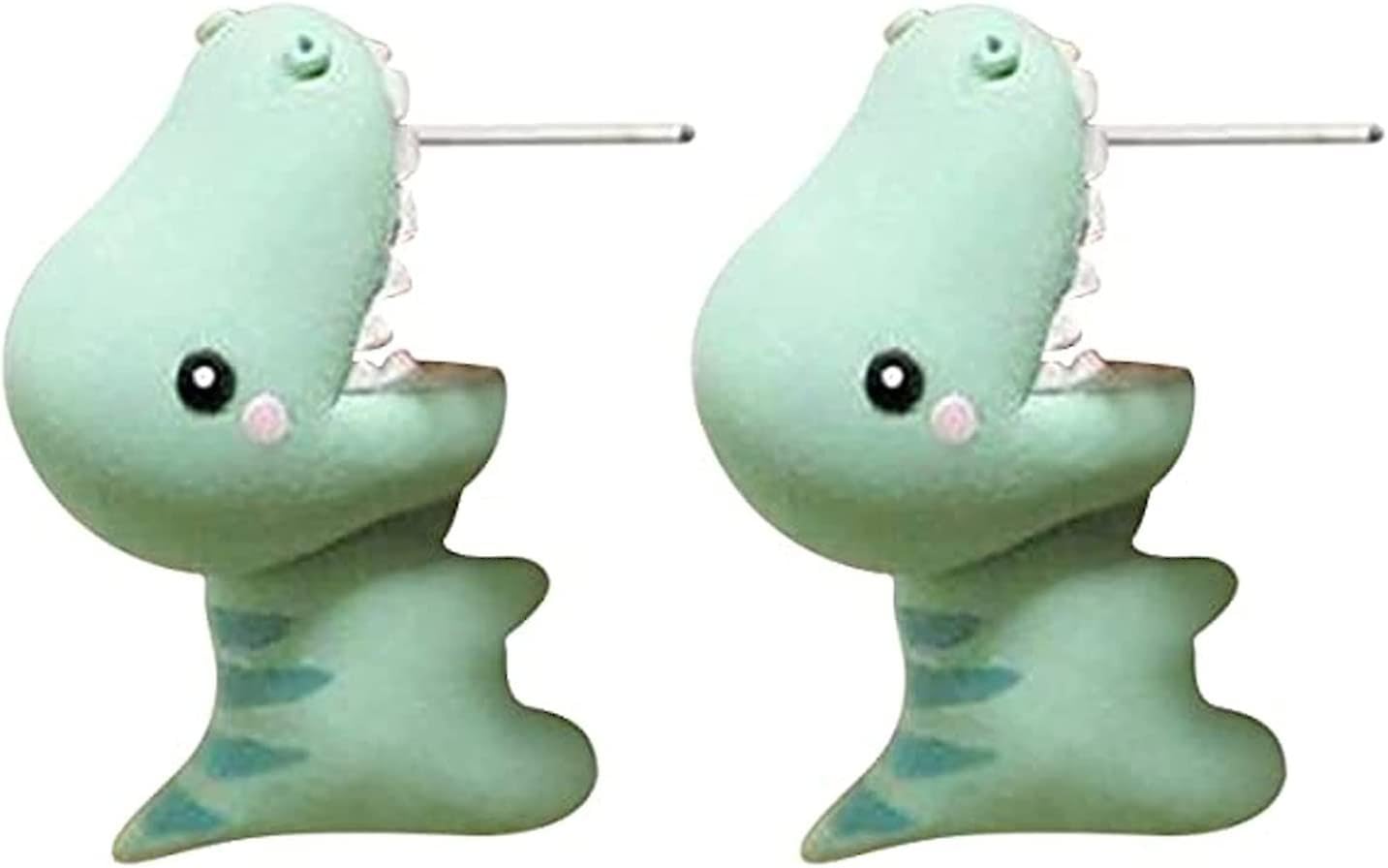 El Regalo Cute 3D Dinosaur Earrings for Girls & Women - Fun Tyrannosaurus Clay Earrings - Unique Dinosaur Biting Ear Design Jewelry - Playful & Adorable Earrings