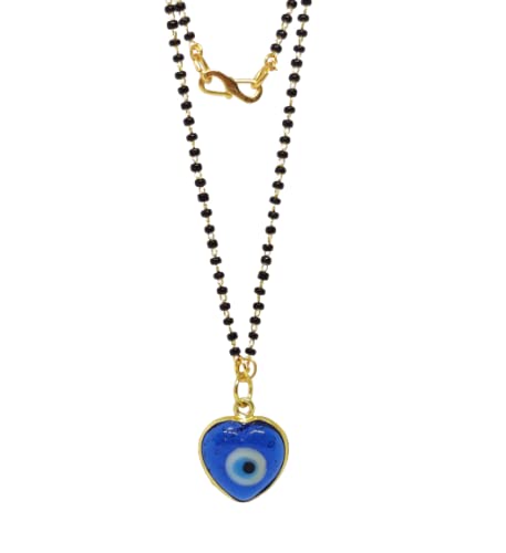 El Regalo Elegant Evil Eye Mangalsutra - Lucky Evil Eye Mangalsutra for Women | Evil Eye Nazarbattu Mangal sutra (Heart Evil Eye Mangalsutra)