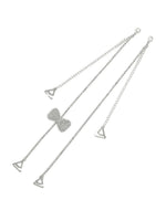 El Regalo 1 Pair Fancy Crystal Bow Bra Shoulder Straps- Beauty Back Shoulder Strap Bra Adjustable Shoulder Strap for Wedding/Party Gowns (Silver)