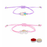 El Regalo 2PCs Cute Kids Bracelet Rakhi Combo Sets- Fancy Kids Rakhi for Brother/Sister with Roli Chwal, Rakhi Message Card in Rakhi Box for Babies/Toddlers/Kids (Rainbow & Star Rakhi)
