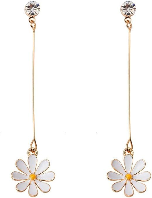 El Regalo 1 Pair Daisy Flower Earrings for Girls & Women- Cute Flower Earrings (Style- 6)
