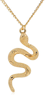 El Regalo Snake Unisex Necklace for Girls/ Boys/ Men & Women - Trendy Serpent Necklace Dainty Pendant Necklace Jewelry (Golden)