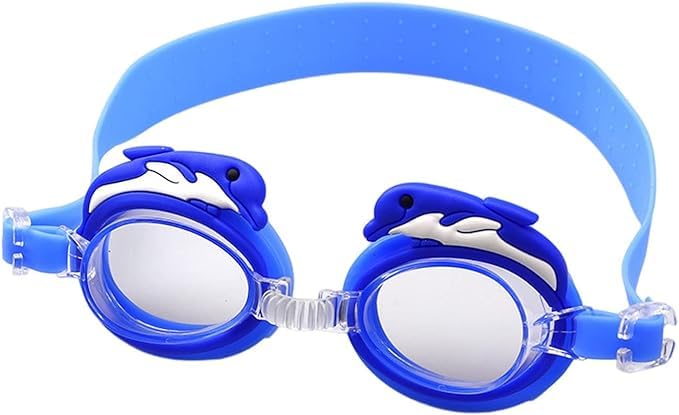 El Regalo Kids Cute Animal Cartoon Swimming Goggles for Girls & Boys- Kids/Toddlers Swim Goggles (upto 10 Years Old) (Dolphin Swim Goggle)