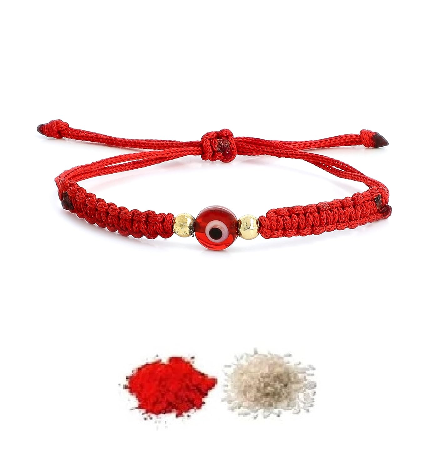 El Regalo Rakhi for Babies - beautiful Evil Eye Nazaria Rakhis for Little Brother/Niece/Nephew Rakhis for Kids/Babies/Toddlers (Red Round Evil Eye Kids Rakhi)