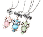 El Regalo Owls Necklaces Set (Best Friends Forever) for Girls & Boys