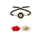 El Regalo Classic Evil Eye Charms Unisex Bracelet for All- Fancy Enameled Evil Eye Rope Adjustable Bracelet for Kids/Girls/Boys/Men/Women (Black Evil Eye Bracelet)