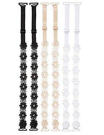 El Regalo 3 Pairs Designer Fancy Flower Lace Bra/Lingerie Straps- Flower Lace Bra Straps for Evening & Wedding Gowns & Off Shoulder Dresses