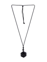 El Regalo Natural Healing Stones Hexagram Pendant Unisex Necklace for Men/Women (Black)