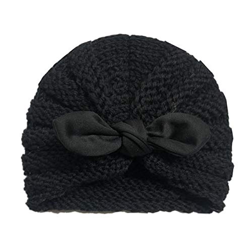 El Regalo Kid's Wool Cap (Pack Of 1) (Earheadband_Black_0 Months-6 Months)