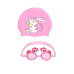El Regalo Kids Cute Cartoon Swimming Cap & Goggle Set for Girls & Boys (for Kids Upto 10 Years Old) (Unicorn Swim Cap & Goggle)