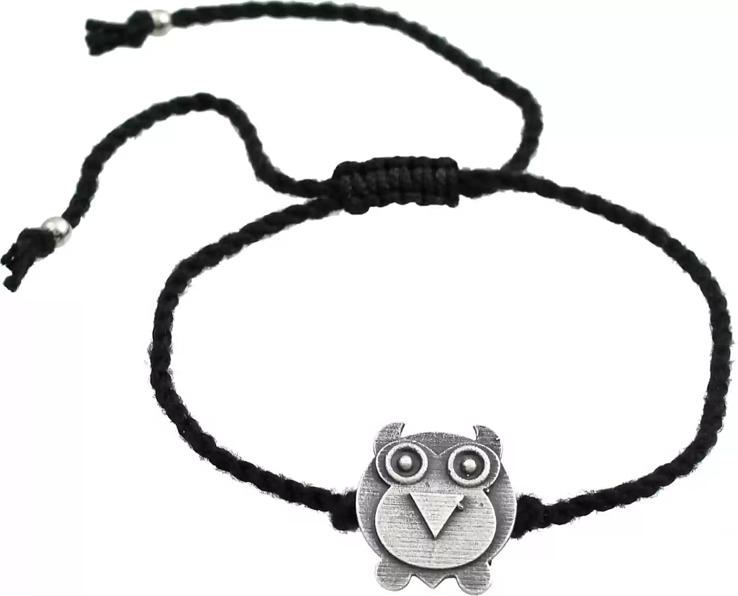 El Regalo 1PC Black Thread Adjustable Nazarbattu Anklet for Kids/Teens Girls & Women- Nazarbattu, Nazaria Thread Fashion Anklets for 1Leg (Owl Nazarbattu Anklet)