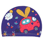 El Regalo 1PC Cute Cartoons/Animal Printed Kids/Babies Swimming Cap (1-6 Years Old) Comfortable Breathable Polyester Fabric Swimming Caps (Not Waterproof) (Car Swimming Cap)