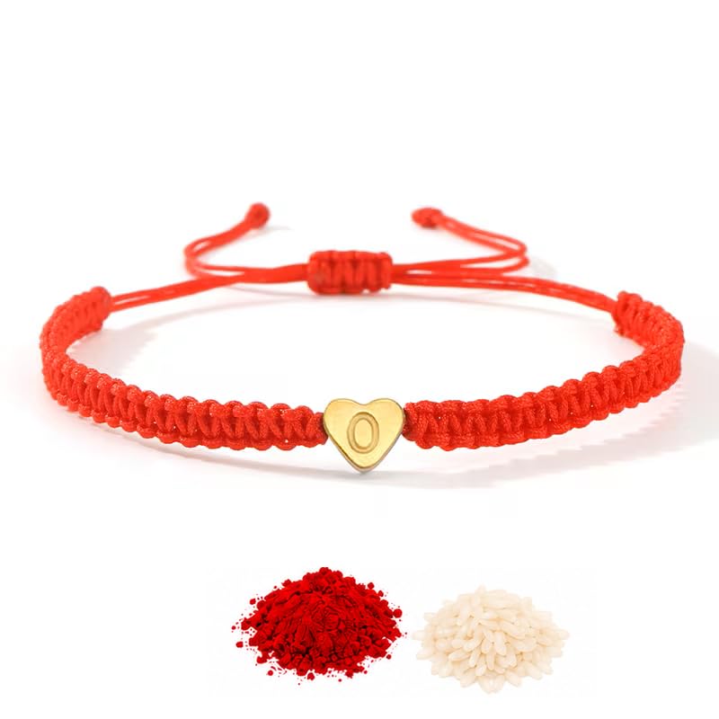 El Regalo Red Ethnic Rakhi Dori Unisex Rakhi-Adults - O letter