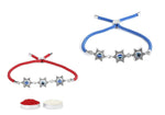 El Regalo 2PCs Designer Stars Evil Eye Rakhi Combo Set for Bhaiya-Bhabhi/Niece or Nephew with Roli Chawal in Rakhi Gift Box