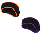 El Regalo 2 PCs Winter Fleece Ear Warmers Unisex Headband- Winter Ear Muffs for Men Women Kids in Cold Weather, Running Yoga Skiing Riding Bike Ear Cover (Orange & Purple)