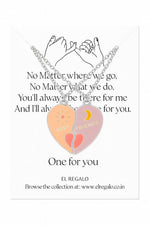 El Regalo 2 Pcs Bff Best Friend Forever Split Magnetic Hearts Matching Pendant Necklaces Set- Friendship Day Gift For Besties For Girls (Option-2)