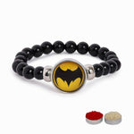 El Regalo 1PC Superhero Kids Marvel Theme Rakhi with Replacement Button for Brother- Kids Unisex Rakhi with Roli Chawal, Rakhi Message Card in Rakhi Gift Box for Little Bro (Batman Rakhi)
