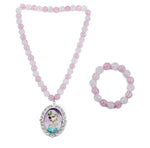 El Regalo Beautiful Princess Necklace & Bracelet Kids Jewelry Set for Girls Kids/Kids Princess Accessories (Pink)