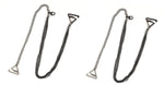 El Regalo 1 Pair Fancy Designer Bra Straps for Off Shoulder Dresses or Wedding/Evening Gowns (Gun Black Chain)