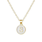 El Regalo Unisex-Adult Personalized Name Initial Letters Pendant Necklace-Enamelled Name Initials Pendant with Stainless Steel Chain (S)