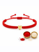 El Regalo Red Ethnic Rakhi Dori Boys Rakhi - D letter