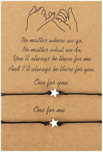 El Regalo Pinky Promise Distance Matching Bracelets for Best Friends, Couples, Family, Women, Men, Teens, Girls & Boys (Stars)