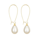 El Regalo Fancy Pearl Earrings- Golden Pearl Tassel Long Statement Earrings for Girls & Women (Drop Pearl Hook)