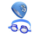 El Regalo Kids Cute Cartoon Swimming Cap & Goggle Set for Girls & Boys (for Kids Upto 10 Years Old) (Fish Swim Cap & Goggle)