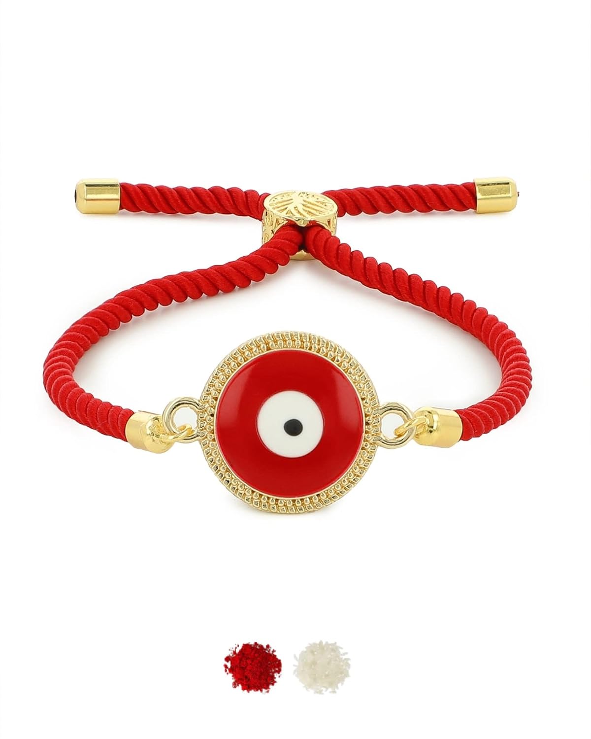 El Regalo Rakhi Pack of 1 for Bhaiya or Bhabhi - Rakshabandhan Adjustable Rakhi Combo with Greeting Card and Shagun