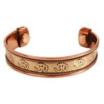 El Regalo "OM Namah Shivay Copper Healing Meditation Unisex Broad Bracelet/Kada for Men & Women | Healing Religious Copper Kada (OM Magnetic Therapy Bracelet)