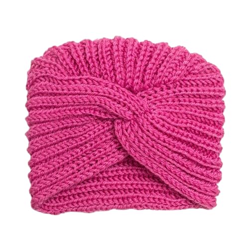 El Regalo 1 PC Baby Winter Unisex Knitted Turban Cap- Knit Warm Winter Caps for Babies/Toddlers/Infants - Girls & Boys (Pink)