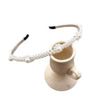 El Regalo Pearl Beads Decoration Plastic Hair Band for Kids, Girls and Women (Graceful Flower Pearls Hairband)