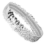 El Regalo Elastic Stretch Sparkle Glitter Fashion Sequin Headband for Babies, Kids, Girls,Teens (Silver)