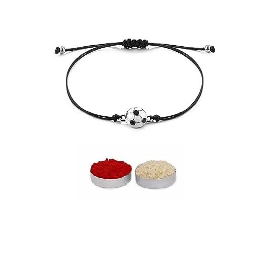 El Regalo 1PC Rakhi for Kids | Sports Ball Bracelet Rakhi for Brother- Rakhi for Sports Lover Brother with Roli-Chawal, Message Card in Rakhi Gift Box for Kids/Teens/Adults (Option-4)