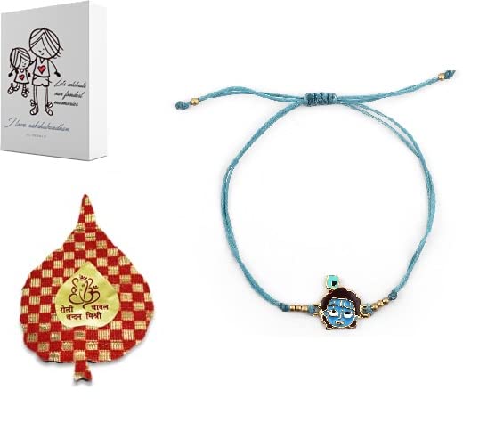 El Regalo Elegant Rakhi for Brother Religious Lord Rakhis for Bhaiya/Nephew Rakhi for Rakshabandhan Rakhi for Bhai (Lord Krishna Rakhi)