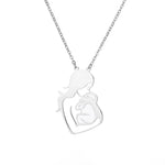 El Regalo Elegant Stainless Steel Mom & Baby Pendant Necklace for Mother's Day for Moms. To Moms or New Moms (Silver)