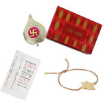 El Regalo Designer Rakhi for Bhai- Miyuki Seed Beads Star Rakhi for shagun, Rakhi Card in Rakhi Gift Box