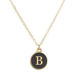 El Regalo Name Initials Personalized Unisex Pendant Necklace - Enameled Letter Small Pendant With Stainless Steel Chain (B Letter)