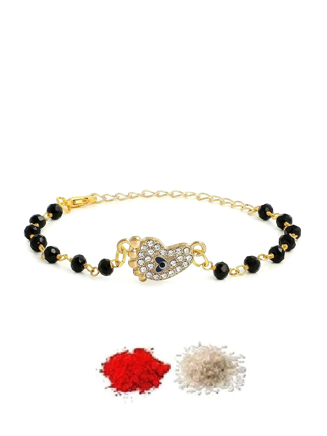 El Regalo Nazaria Rakhi for Kids/Baby Brother - Cute Evil Eye Rakhis for Babies/Toddlers with shagun, Rakhi Message Card in Rakhi Gift Box (Style-9)