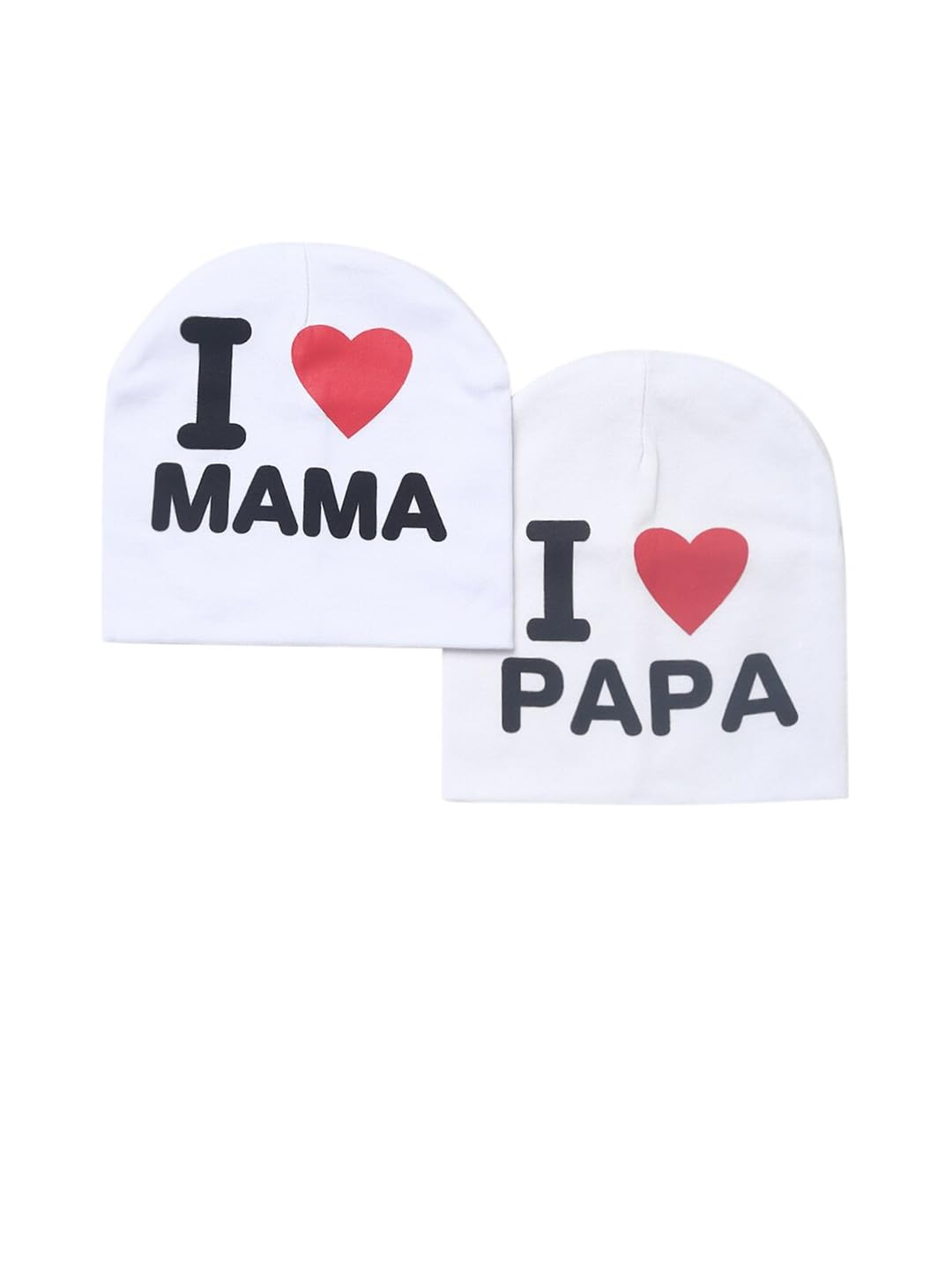 EL REGALO Unisex Kids Pack of 2 Printed Beanie White