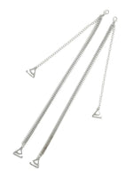 El Regalo 1 Pair Fancy Designer Chain Bra Straps for Off Shoulder Dresses or Wedding/Evening Gowns- Fancy Lingerie Straps Accessories (Silver)