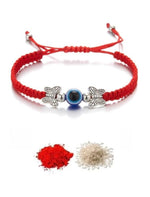 El Regalo 1 PC Red Thread Evil Eye Handmade Rakhi for Brother- Rakhi Gift Box with Evil Eye Rakhi, Shagun Pack & Message Card in Gift Box - Rakhi for Bhai/Bhabhi/Bhatija/Bhatiji (Butterfly Evil Eye)