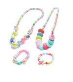 El Regalo 2 Sets Kids Girls Jewelry Sets - Kids Beads Necklace & Bracelets Jewelry Sets for Girls & Toddlers (Option-5)