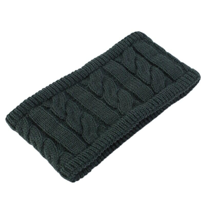 El Regalo 1 PC Winter Knitted Fleece Warm Unisex Headbands for Men & Women- Ear Warmer Headband Hair Band Wool Head Wraps Winter Unisex Ear Warmers (Grey)