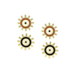 El Regalo 2 Pairs Evil Eye Enameled Post Back Stud Earrings for Girls & Women- Cute & Colorful Turkish Lucky Evil Eye Studs (Evil Eye Studs Option-4)