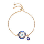 El Regalo Fashion Lucky Evil Eye Adjustable String Bracelet | Protection & Good Luck Chain Bracelets for Girls & Women (Dark Blue)