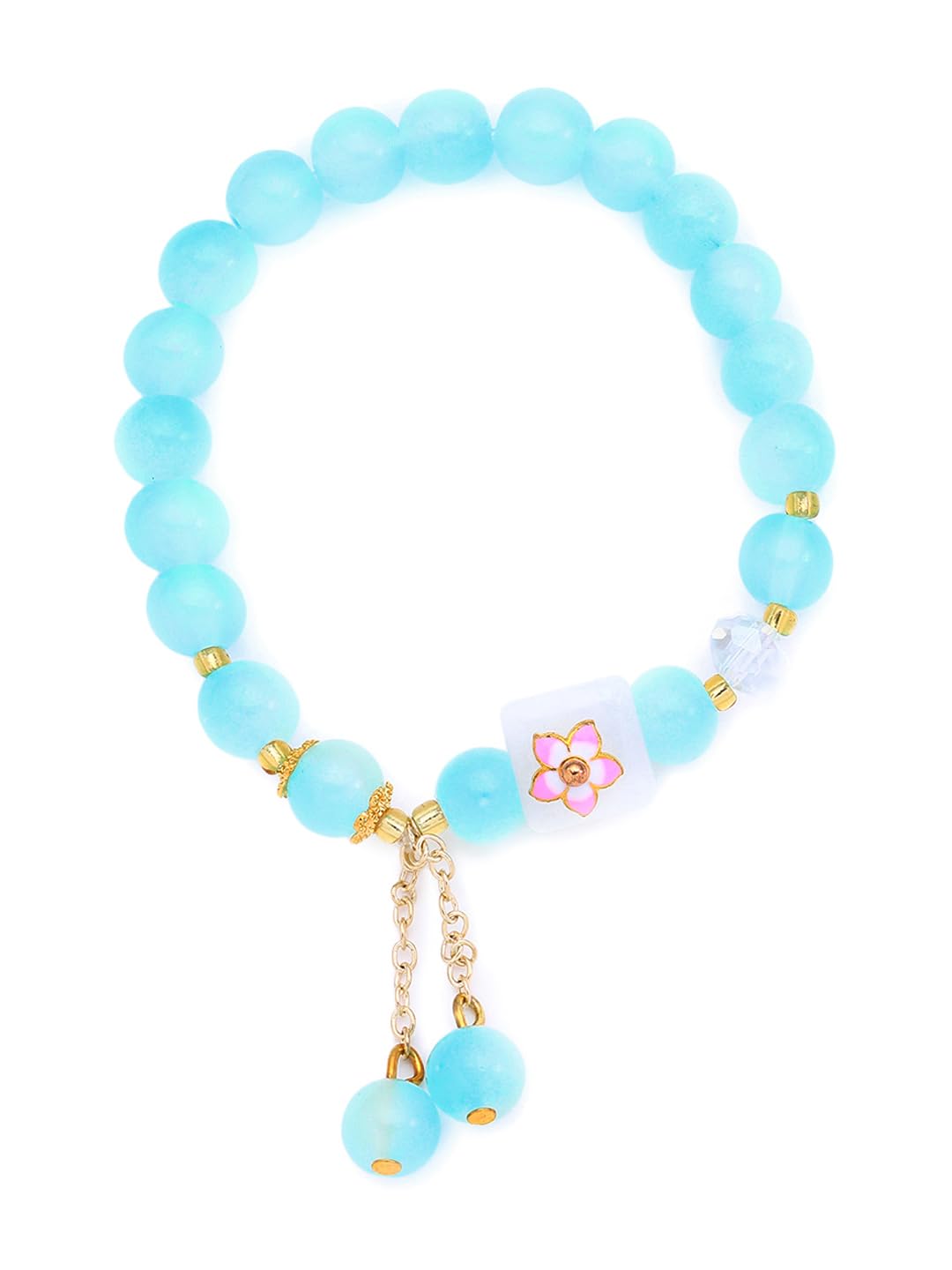El Regalo Dreamy Gradient Colorful Beaded Bracelets with Cute Charms for Girls & Women (Style-2)